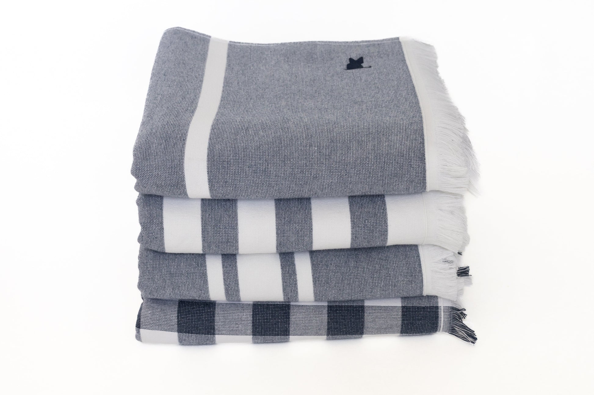 black and white beach towels, Turkish peshteri towels, gingham, stripe