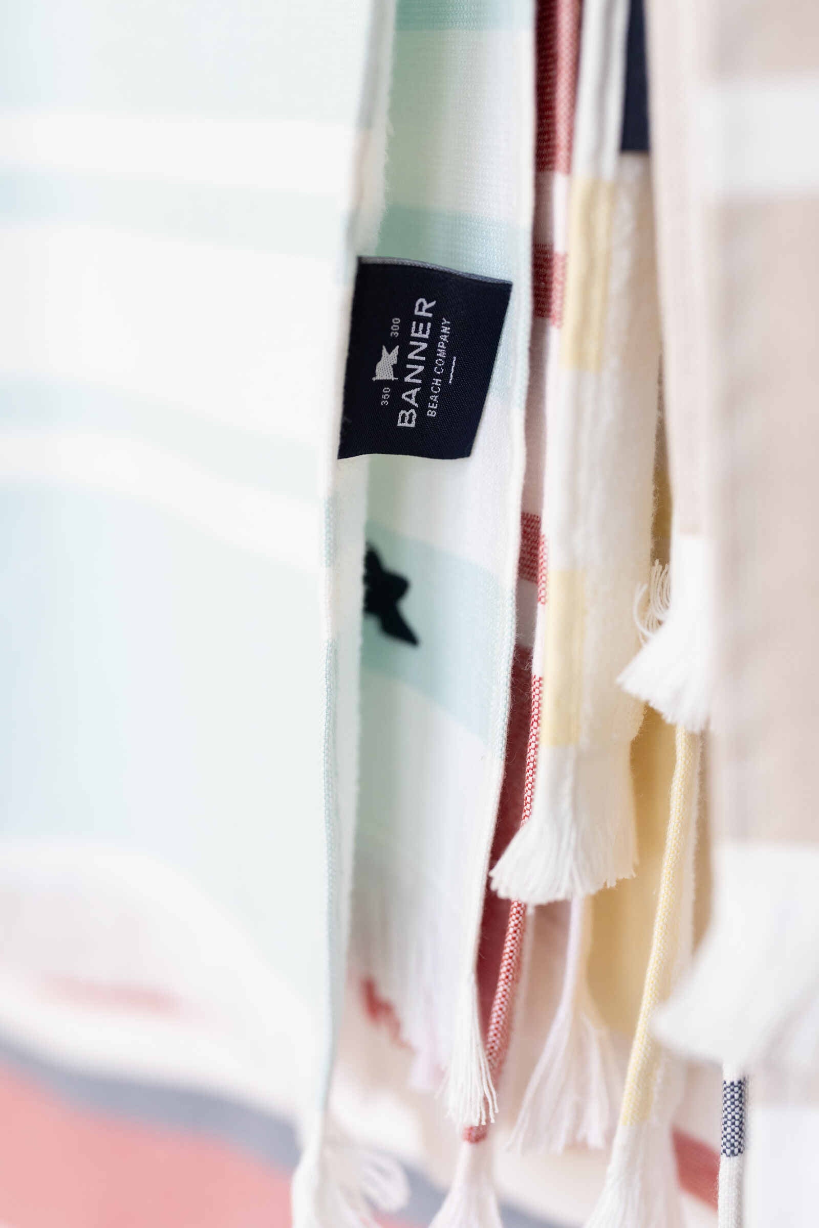 Banner Beach Towel Luxury Cotton Stripe organic cotton thin weave soft Turkish