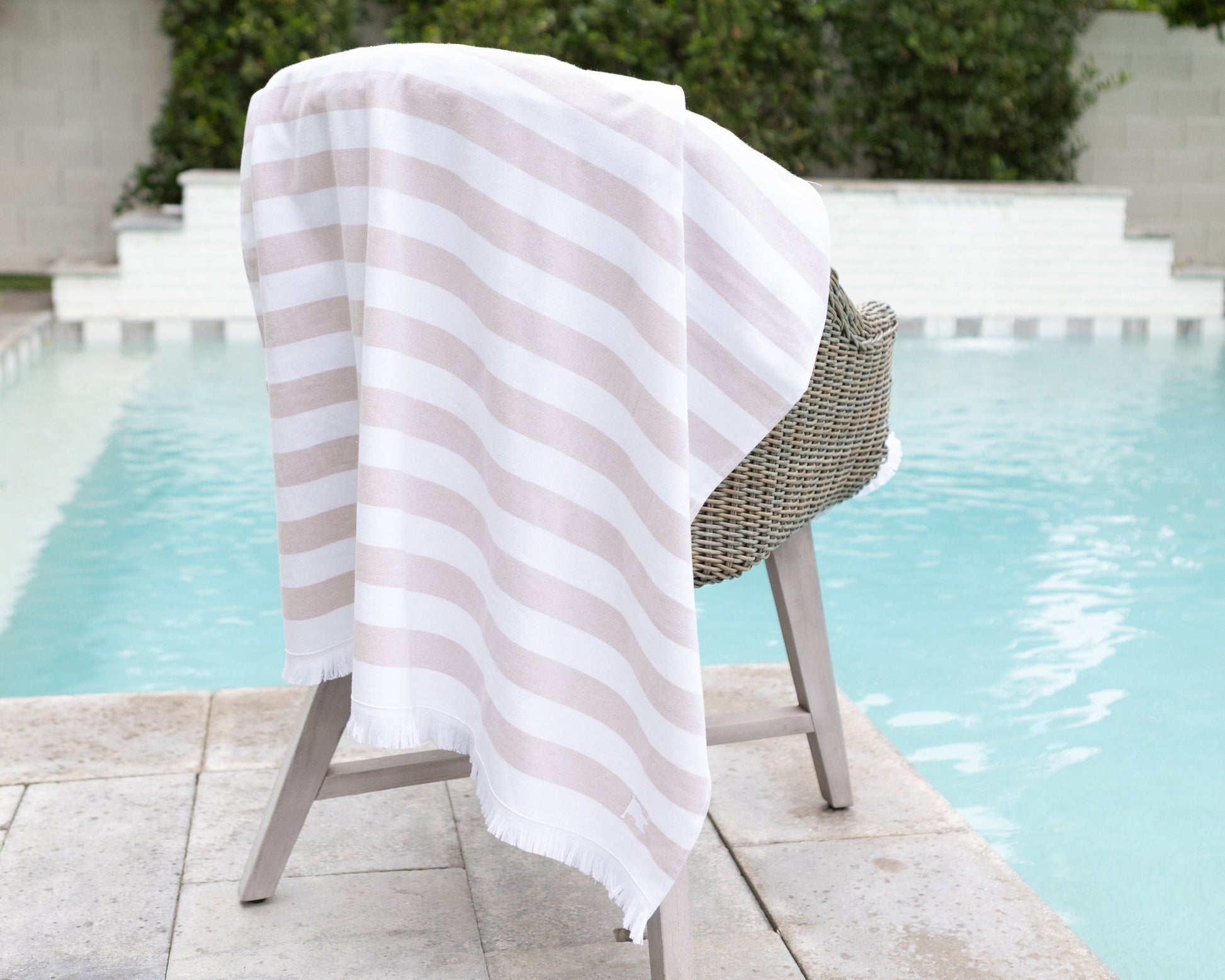 striped designer Turkish beach towel Banner