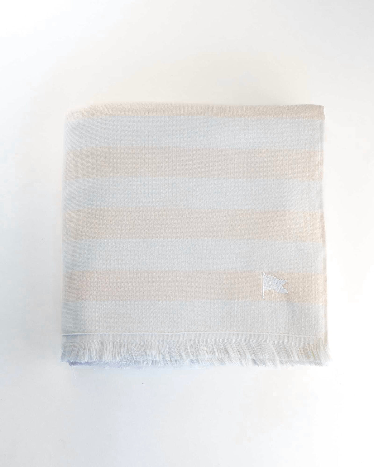 The Carlsbad Stripe Beach Towel in Seashell